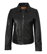 Jose Women’s Black Leather Harrington Jacket | Jacket Aura in XS - Jacket Aura