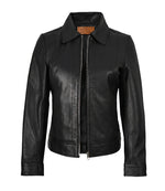 Jose Women’s Black Leather Harrington Jacket | Jacket Aura in XS - Jacket Aura