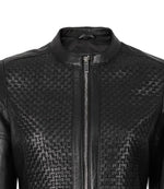 Maude Women’s Black Textured Leather Jacket | Jacket Aura in XS - Jacket Aura