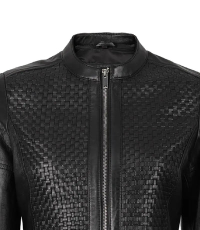 Maude Women’s Black Textured Leather Jacket | Jacket Aura in XS - Jacket Aura