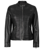 Maude Women’s Black Textured Leather Jacket | Jacket Aura in XS - Jacket Aura