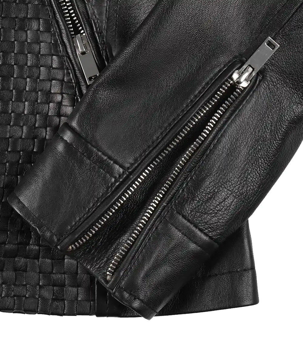Maude Women’s Black Textured Leather Jacket | Jacket Aura in XS - Jacket Aura