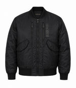 Men’s Black Tactical Nylon Bomber Jacket in XS - Jacket Aura