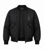 Men’s Black Tactical Nylon Bomber Jacket in XS - Jacket Aura