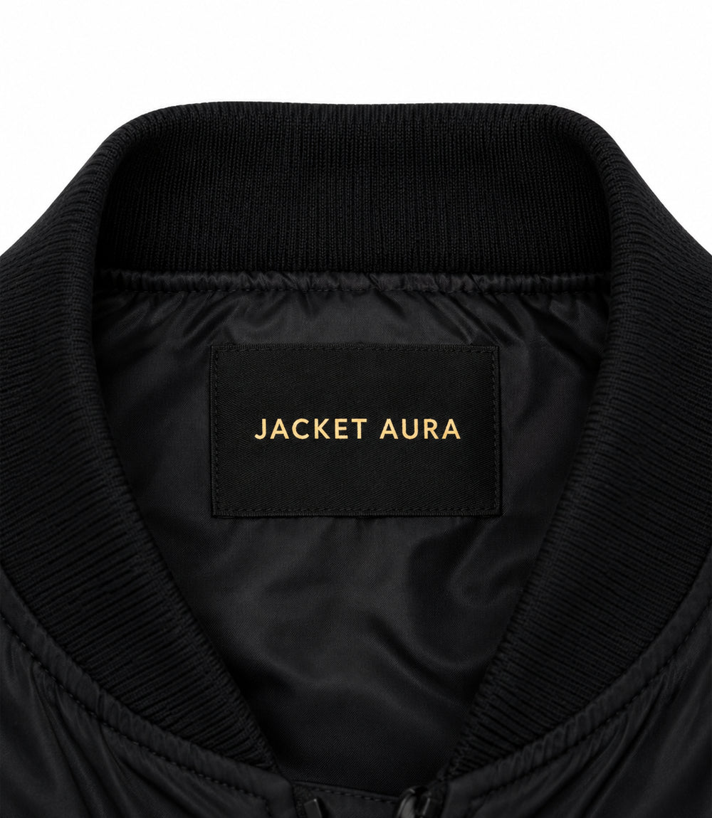 Men’s Black Tactical Nylon Bomber Jacket in XS - Jacket Aura