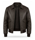 Men’s Dark Brown A - 2 Leather Flight Jacket in XS - Jacket Aura