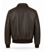 Men’s Dark Brown A - 2 Leather Flight Jacket in XS - Jacket Aura