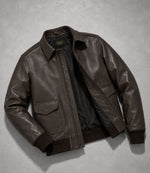 Men’s Dark Brown A - 2 Leather Flight Jacket in XS - Jacket Aura