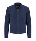 Men’s Minimal Suede Zip Jacket in XS - Jacket Aura