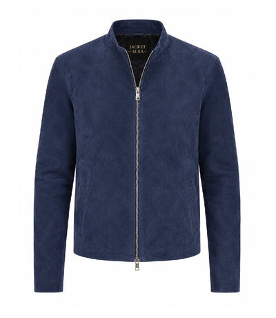 Men’s Minimal Suede Zip Jacket in XS - Jacket Aura
