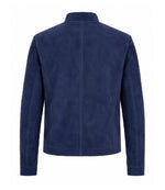 Men’s Minimal Suede Zip Jacket in XS - Jacket Aura