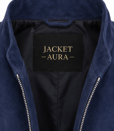 Men’s Minimal Suede Zip Jacket in XS - Jacket Aura