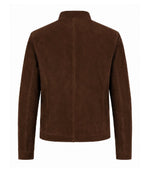 Men’s Minimal Suede Zip Jacket in XS - Jacket Aura