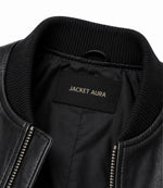 Men’s Quilted Placket Leather MA - 1 Bomber Jacket in XS - Jacket Aura