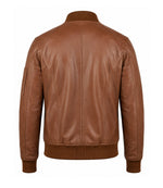 Men’s Quilted Placket Leather MA - 1 Bomber Jacket in XS - Jacket Aura