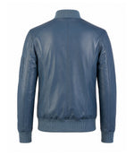 Men’s Quilted Placket Leather MA - 1 Bomber Jacket in XS - Jacket Aura