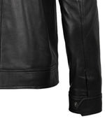 Men’s Classic Black Leather Harrington Jacket | Jacket Aura in XS - Jacket Aura