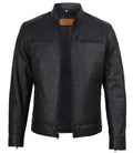 Men's Matte Black Leather Biker Jacket| Jacket Aura in XS - Jacket Aura