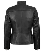 Carrie Women’s Black Leather Biker Jacket | Jacket Aura in XS - Jacket Aura
