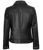Jose Women’s Black Leather Harrington Jacket | Jacket Aura in XS - Jacket Aura