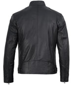Men's Matte Black Leather Biker Jacket| Jacket Aura in XS - Jacket Aura