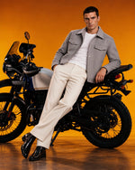 Shop Men's Aura Light Grey Wool Blend Felt Jacket  - Jacket Aura
