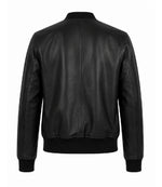 Women’s Black Leather Bomber Jacket in XS - Jacket Aura