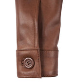 Women’s Cropped Cognac Brown Leather Jacket | Jacket Aura in XS - Jacket Aura